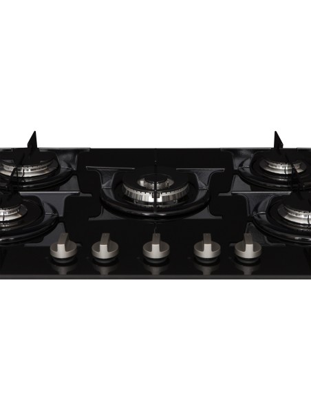 Indesit PR 752 W I(BK) piano cottura Nero Da incasso Gas 5 Fornello(i)