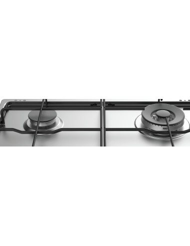 Indesit THP 642 W IX I RU piano cottura Acciaio inossidabile Da incasso Gas 4 Fornello(i)