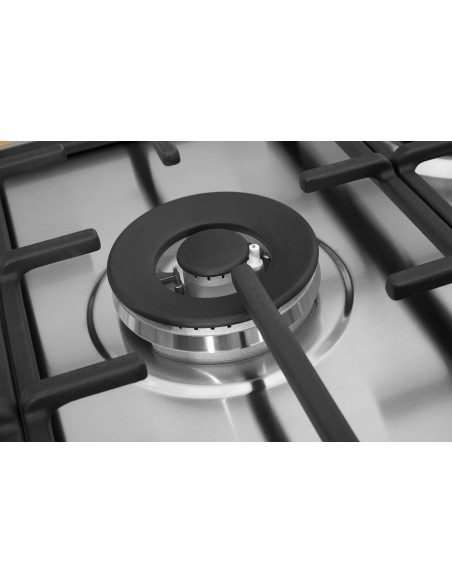 Indesit THP 752 W IX I piano cottura Acciaio inossidabile Da incasso 75 cm Gas 5 Fornello(i)