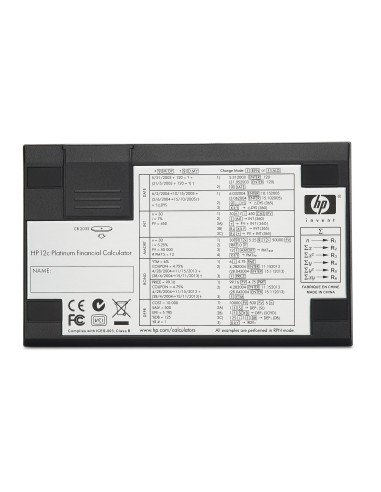 HP 12c calcolatrice Desktop Calcolatrice finanziaria Alluminio, Nero