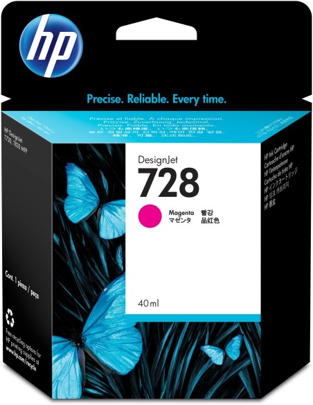 HP Cartuccia inchiostro magenta DesignJet 728, 40 ml