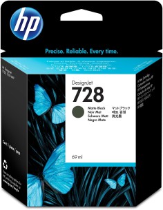 HP Cartuccia inchiostro nero opaco DesignJet 728, 69 ml