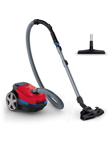 Philips Performer Compact Aspirapolvere con sacco, 900 W, cattura il 99,9% della polvere