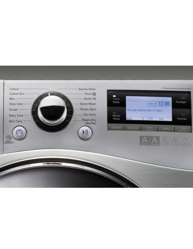 LG FH495BDS6 lavatrice Caricamento frontale 12 kg 1400 Giri min Argento