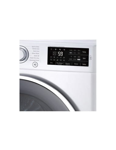 LG FH4U2TDH1N lavasciuga Libera installazione Caricamento frontale Bianco, Argento