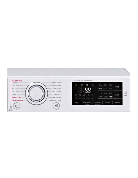 LG FH4U2TDH1N lavasciuga Libera installazione Caricamento frontale Bianco, Argento
