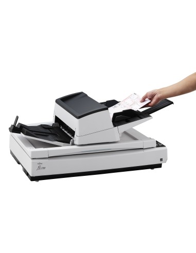 Fujitsu fi-7700 Scanner piano e ADF 600 x 600 DPI A3 Nero, Bianco