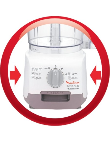 Moulinex Store'INN robot da cucina 750 W 3 L Trasparente, Bianco