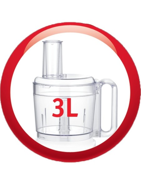 Moulinex Store'INN robot da cucina 750 W 3 L Trasparente, Bianco
