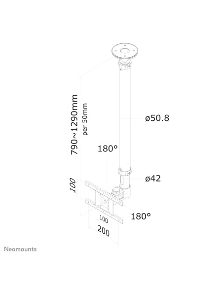 Neomounts by Newstar Supporto da soffitto per schermi LCD LED TFT
