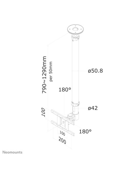 Neomounts by Newstar Supporto da soffitto per schermi LCD LED TFT