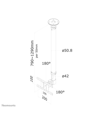 Neomounts by Newstar Supporto da soffitto per schermi LCD LED TFT