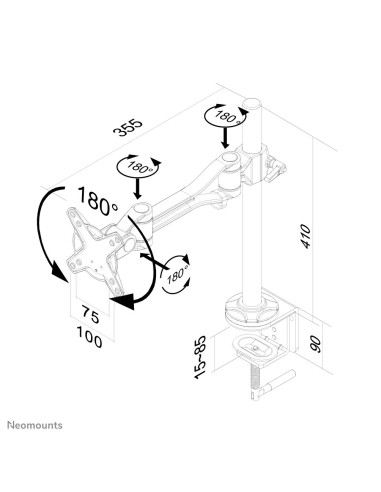 Neomounts by Newstar Supporto da scrivania per monitor