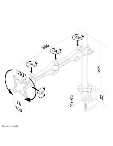 Neomounts by Newstar Supporto da scrivania per monitor