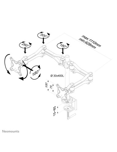 Neomounts by Newstar Supporto da scrivania per monitor