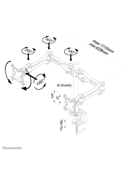 Neomounts by Newstar Supporto da scrivania per monitor