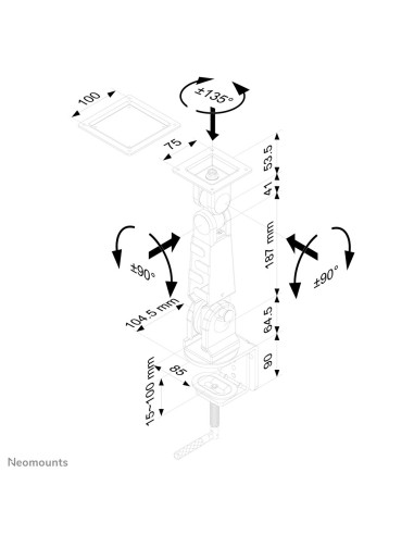 Neomounts by Newstar Supporto da scrivania per monitor