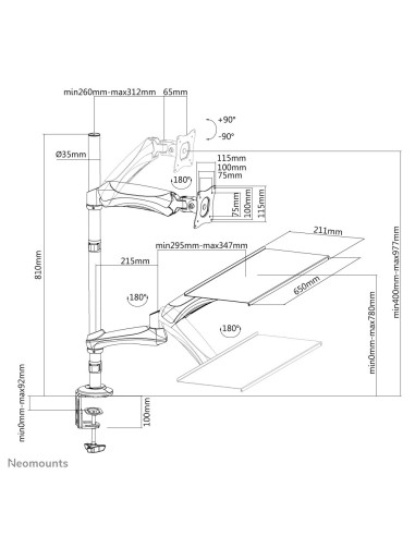 Neomounts by Newstar La workstation