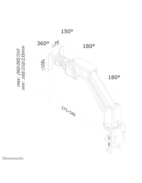 Neomounts by Newstar Supporto da scrivania per monitor