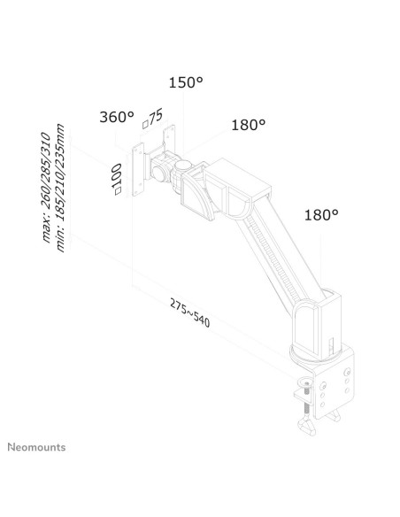 Neomounts by Newstar Supporto da scrivania per monitor