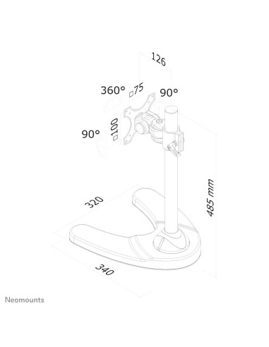 Neomounts by Newstar Supporto da scrivania per monitor