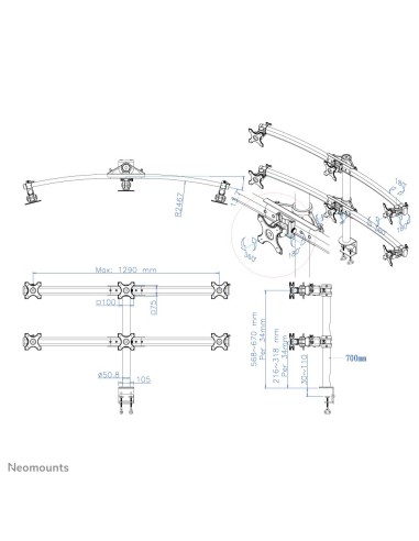 Neomounts by Newstar Supporto da scrivania per monitor