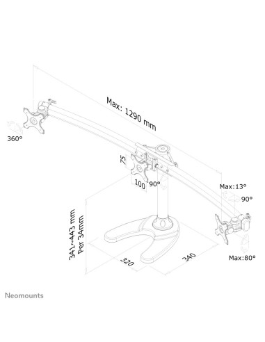 Neomounts by Newstar Supporto da scrivania per monitor