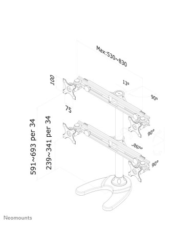 Neomounts by Newstar Supporto da scrivania per monitor