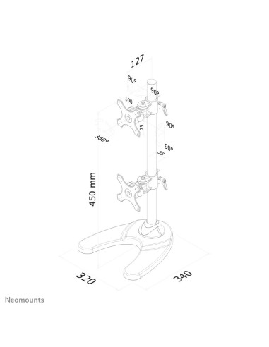 Neomounts by Newstar Supporto da scrivania per monitor