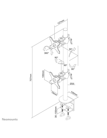 Neomounts by Newstar Supporto da scrivania per monitor