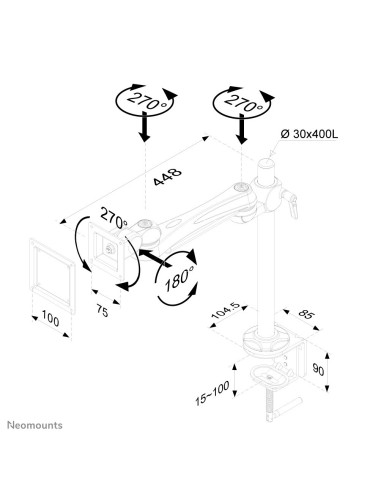 Neomounts by Newstar Supporto da scrivania per monitor