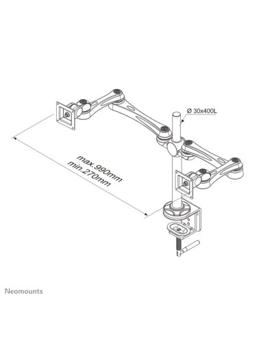 Neomounts by Newstar Supporto da scrivania per monitor