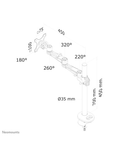 Neomounts by Newstar Supporto da scrivania per monitor