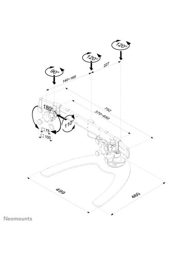 Neomounts by Newstar Supporto da scrivania per monitor