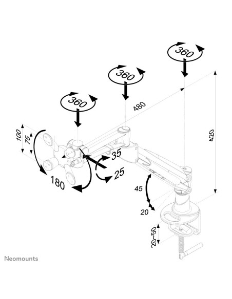 Neomounts by Newstar Supporto da scrivania per monitor