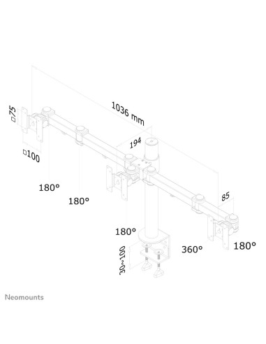 Neomounts by Newstar Supporto da scrivania per monitor