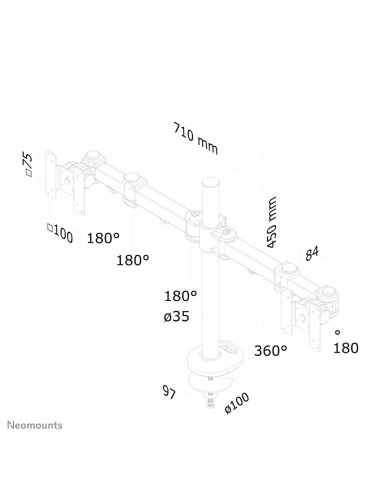 Neomounts by Newstar Supporto da scrivania per monitor