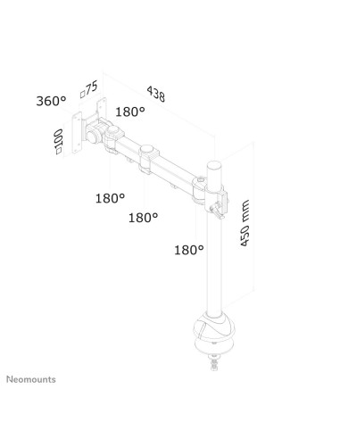 Neomounts by Newstar Supporto da scrivania per monitor