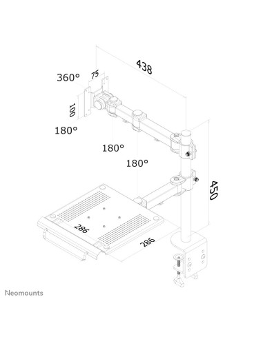 Neomounts by Newstar Supporto da scrivania per monitor e notebook