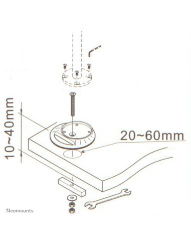 Neomounts by Newstar Piastra di montaggio per boccola