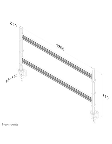 Neomounts by Newstar Barra portastrumenti per monitor