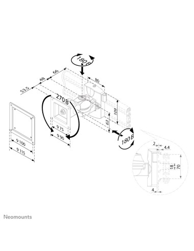 Neomounts by Newstar Supporto per barra portastrumenti per monitor