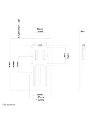 Neomounts by Newstar adattatore regolabile