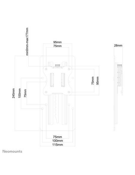 Neomounts by Newstar adattatore regolabile