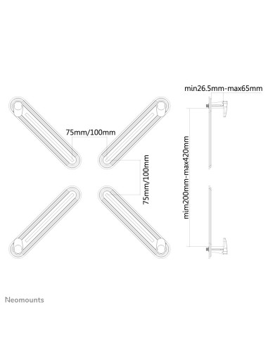 Neomounts by Newstar Monitor kit adattatore