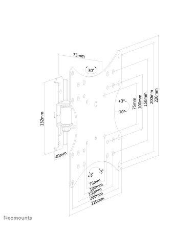 Neomounts by Newstar Supporto a parete per monitor TV