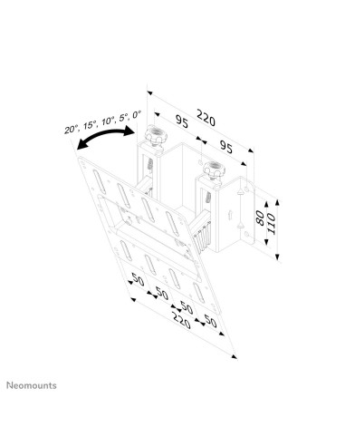 Neomounts by Newstar Supporto a parete per monitor TV