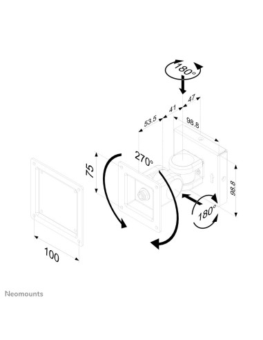 Neomounts by Newstar Supporto a parete per monitor TV