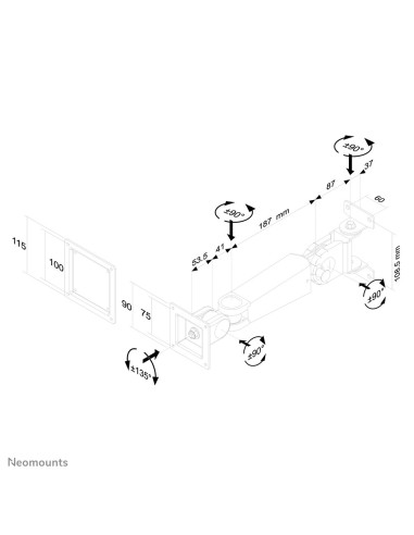 Neomounts by Newstar Supporto a parete per monitor TV
