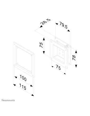 Neomounts by Newstar Supporto a parete per monitor TV